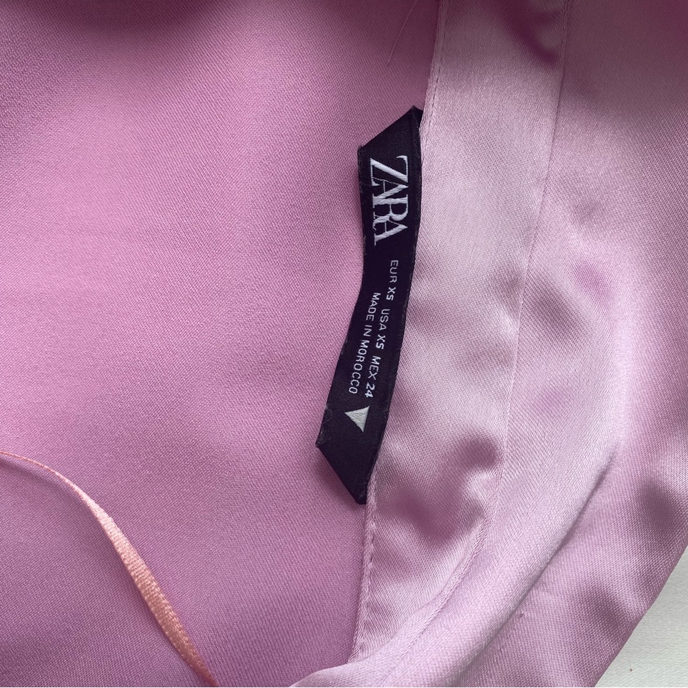Zara Satin Shirt Dress Sz XS - Picture 4 of 4